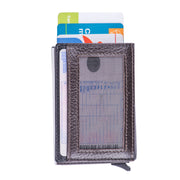 Men's card holder made of black-brown genuine leather Contractor, RFID protection