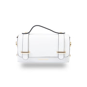 Women's bag made of natural leather, white Natalia