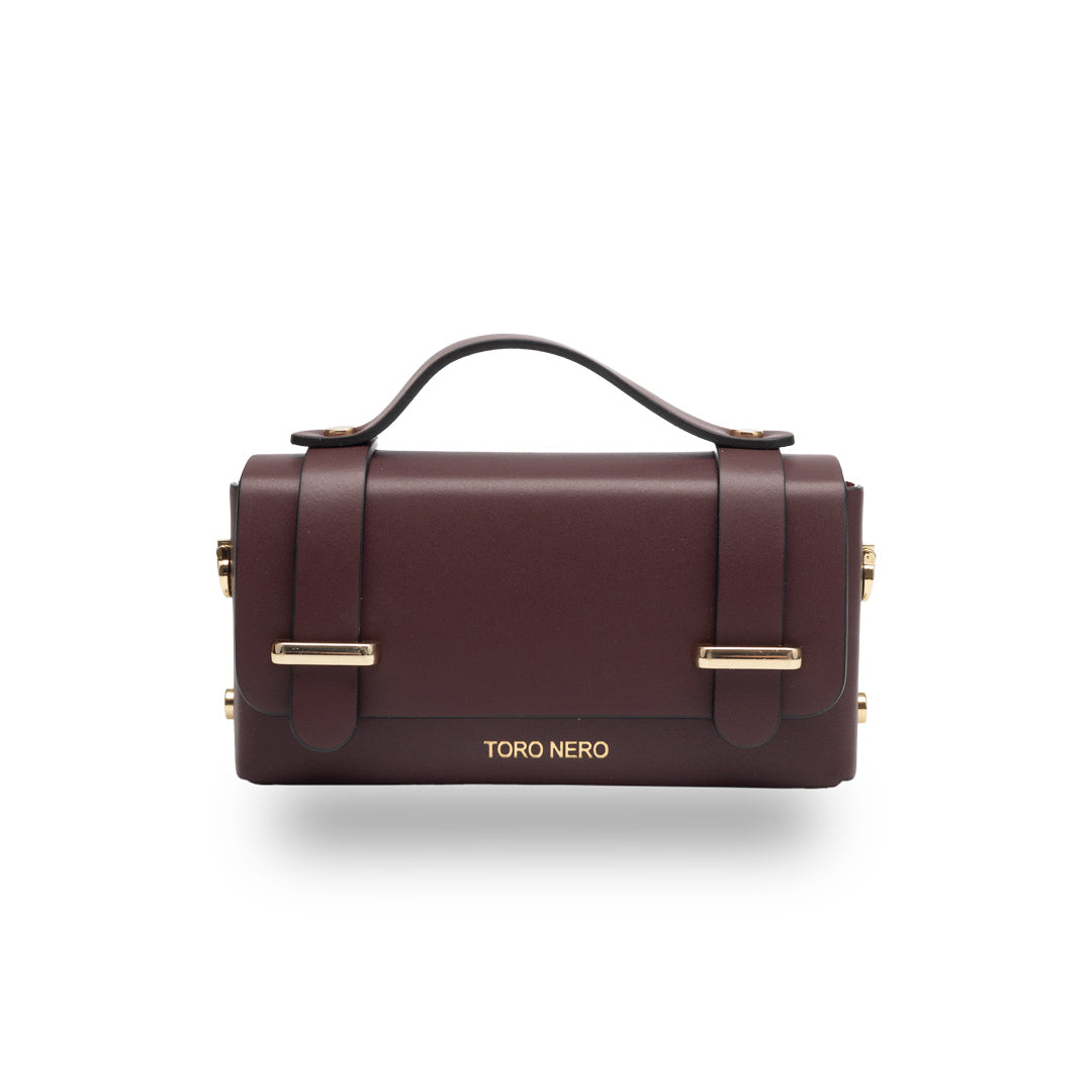 Women's burgundy genuine leather bag Natalia
