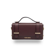 Women's burgundy genuine leather bag Natalia