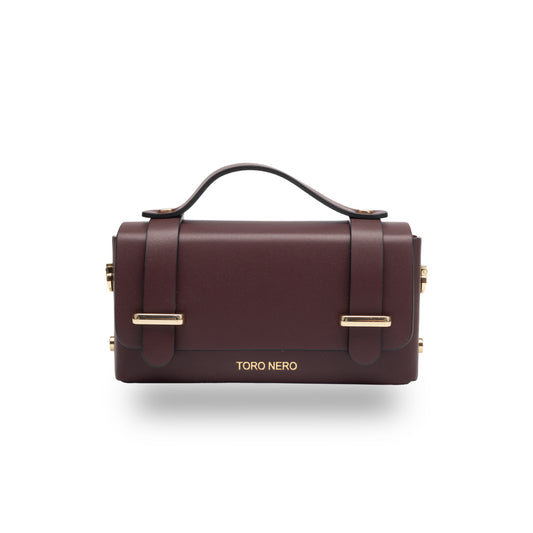 Women's burgundy genuine leather bag Natalia