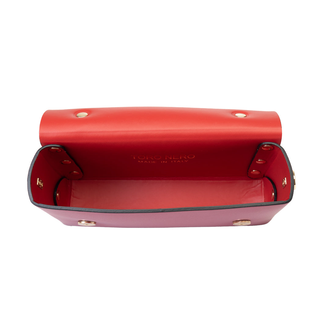 Women's bag made of natural fuchsia leather Natalia