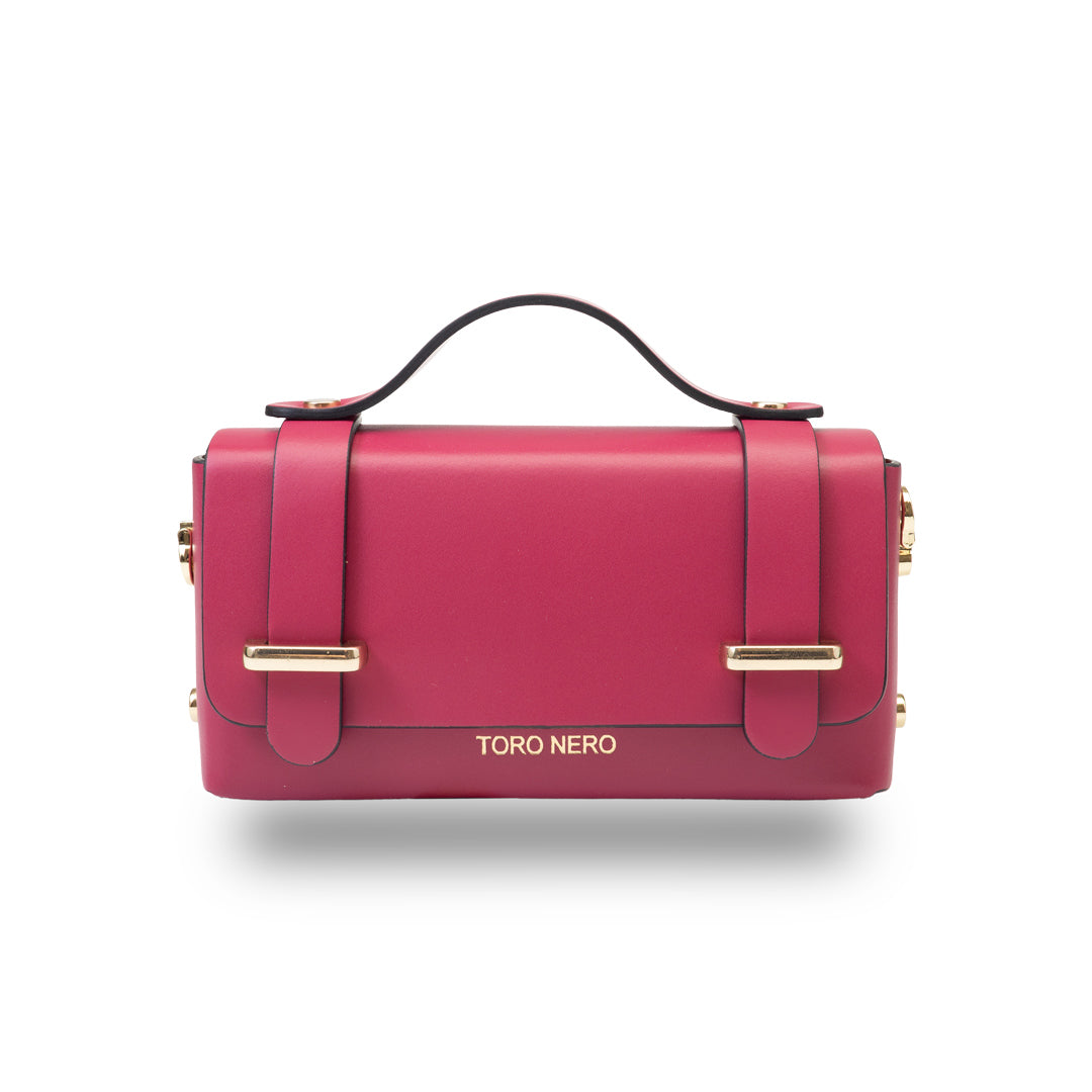 Women's bag made of natural fuchsia leather Natalia