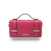 Women's bag made of natural fuchsia leather Natalia