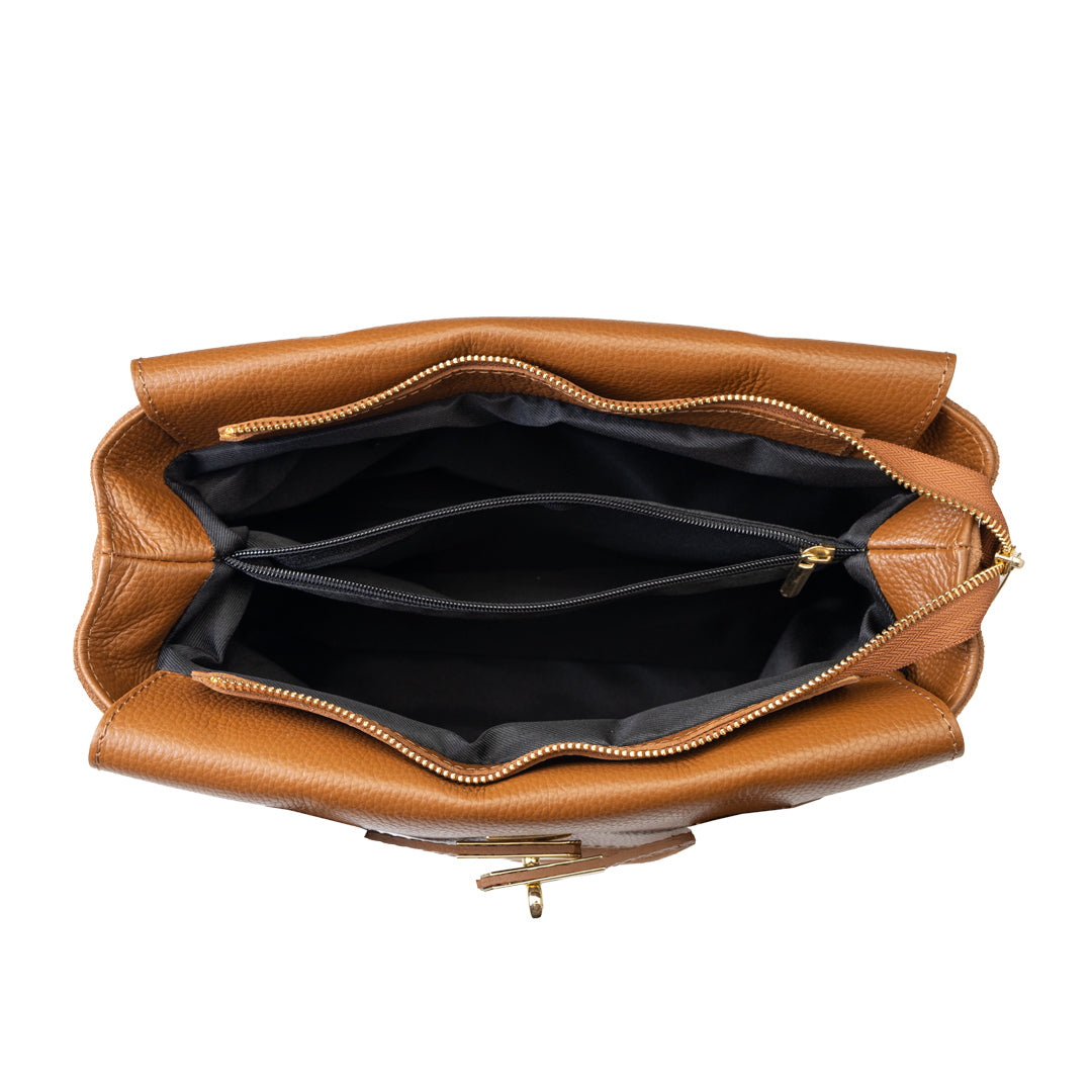 Women's brown genuine leather bag Mira