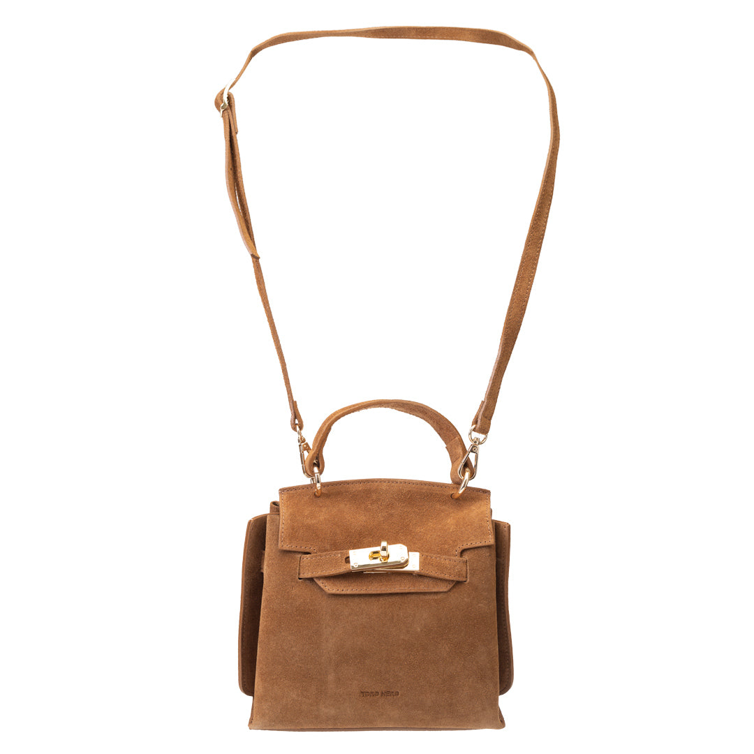 Women's brown genuine leather bag Renata