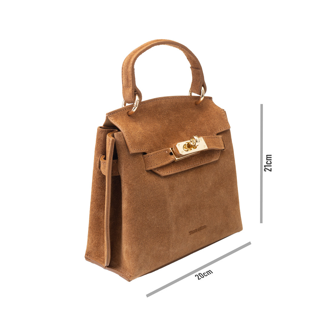 Women's brown genuine leather bag Renata