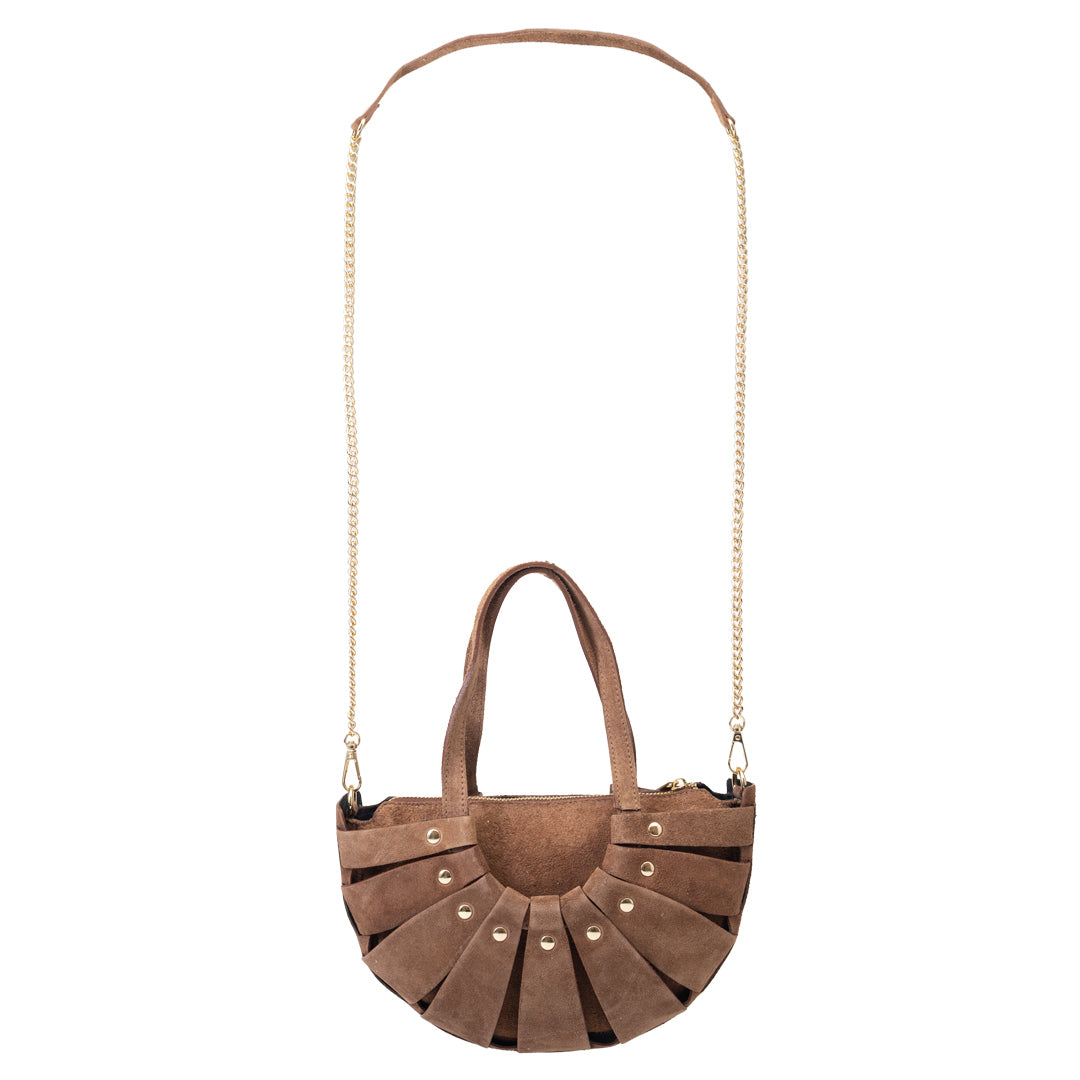 Women's brown genuine leather bag Ruth