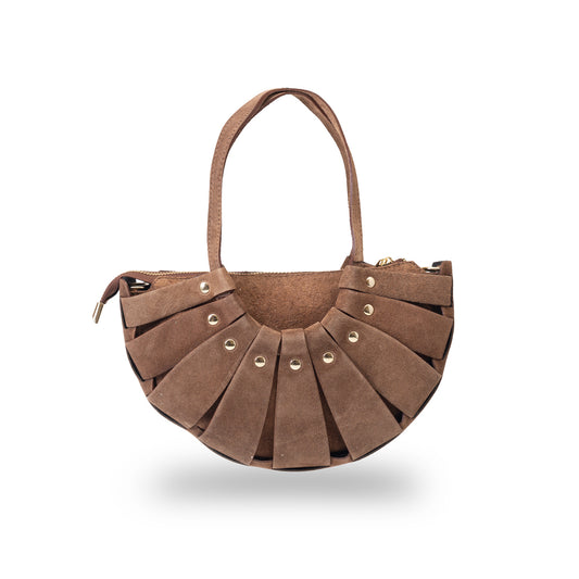 Women's brown genuine leather bag Ruth