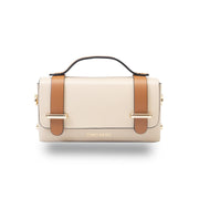 Women's brown-beige genuine leather bag Natalia