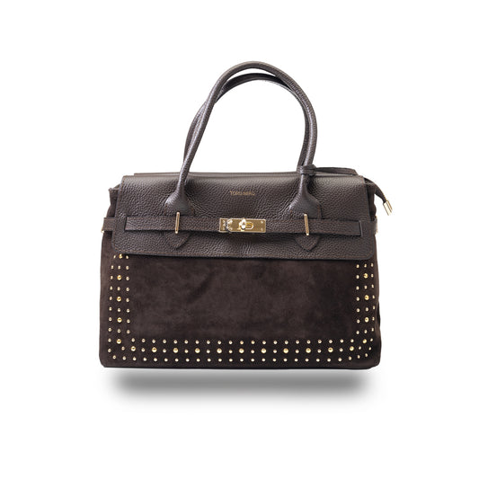 Women's dark brown genuine leather bag Mira