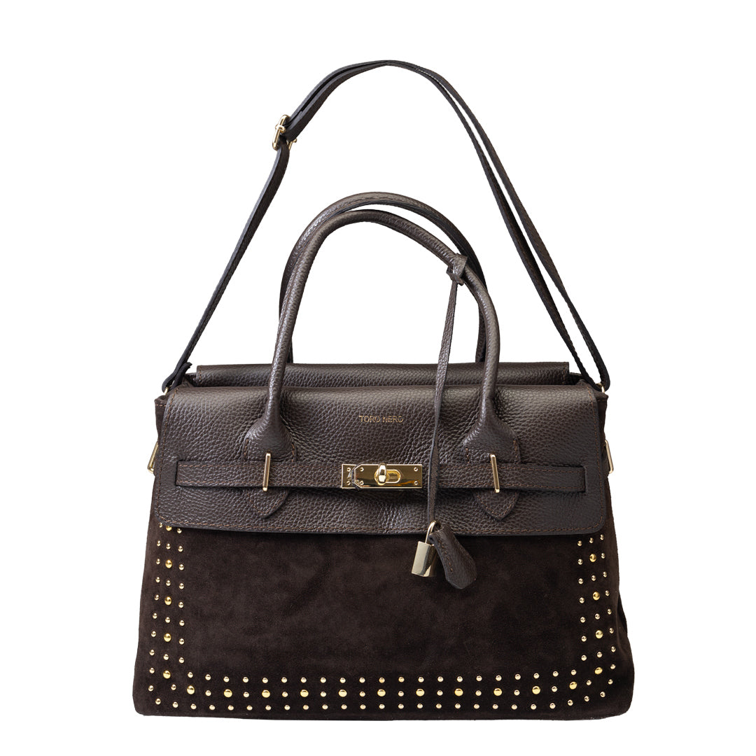 Women's dark brown genuine leather bag Mira
