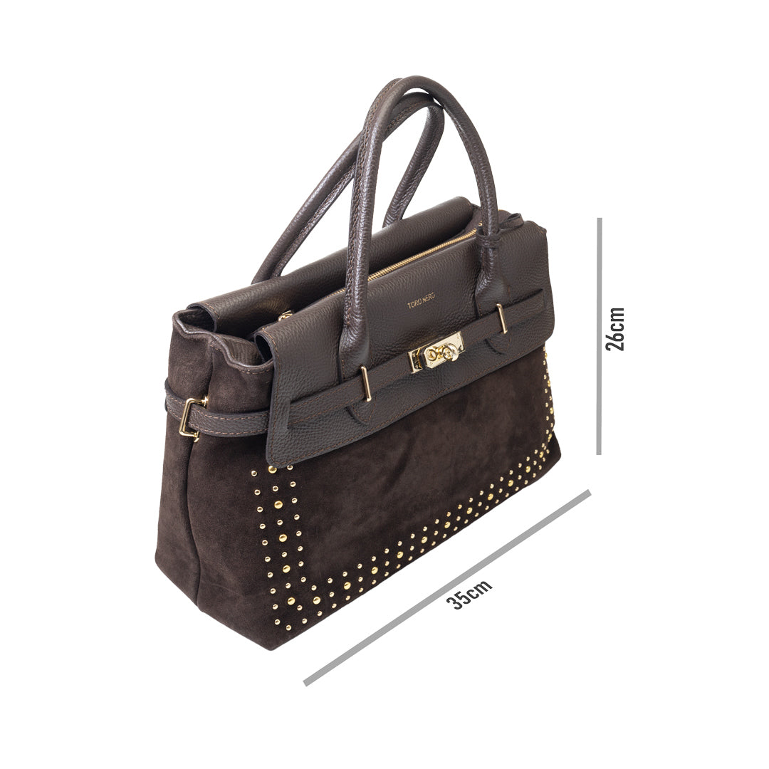 Women's dark brown genuine leather bag Mira