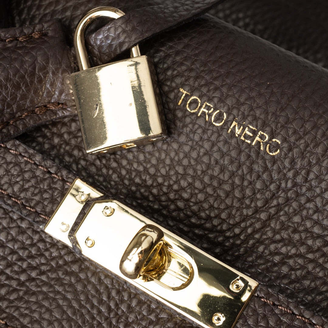 Women's dark brown genuine leather bag Mira