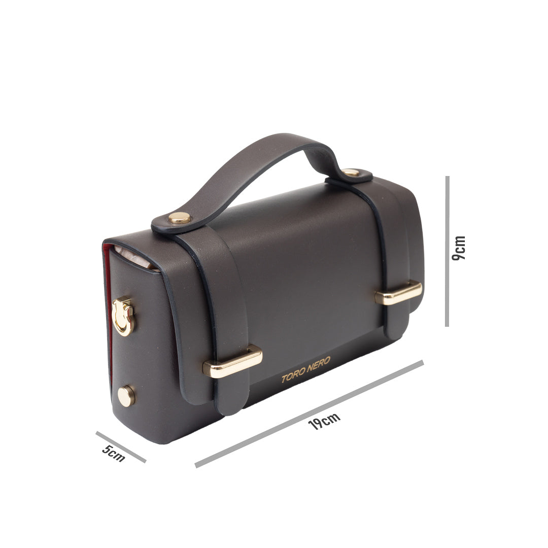 Women's dark brown genuine leather bag Natalia
