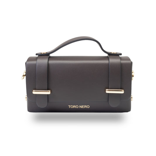Women's dark brown genuine leather bag Natalia