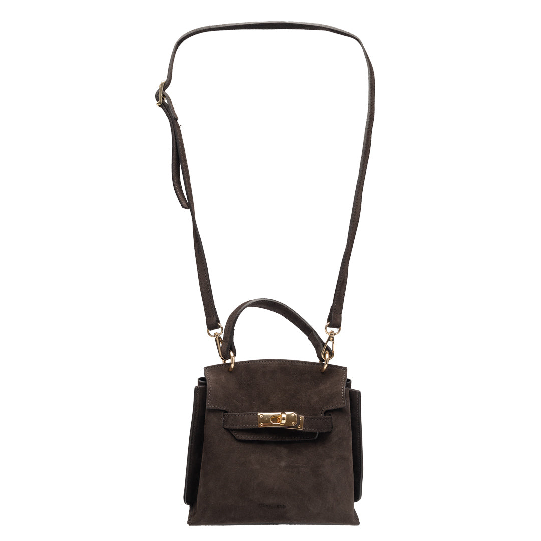Women's dark brown genuine leather bag Renata