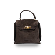 Women's dark brown genuine leather bag Renata