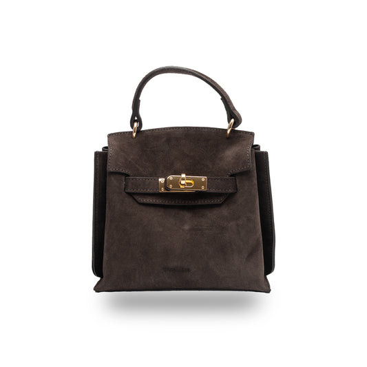 Women's dark brown genuine leather bag Renata