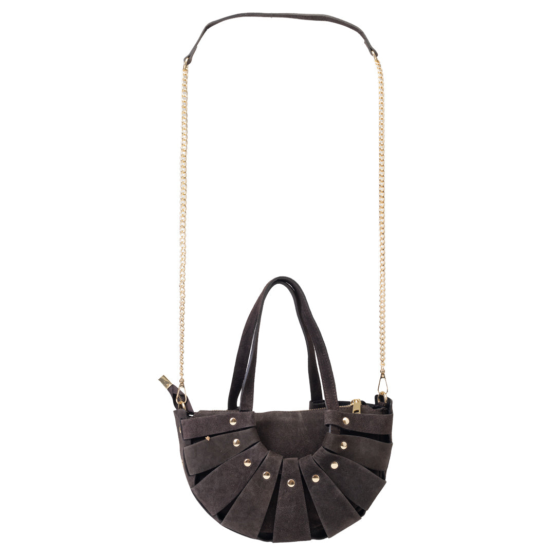 Women's dark brown genuine leather bag Ruth
