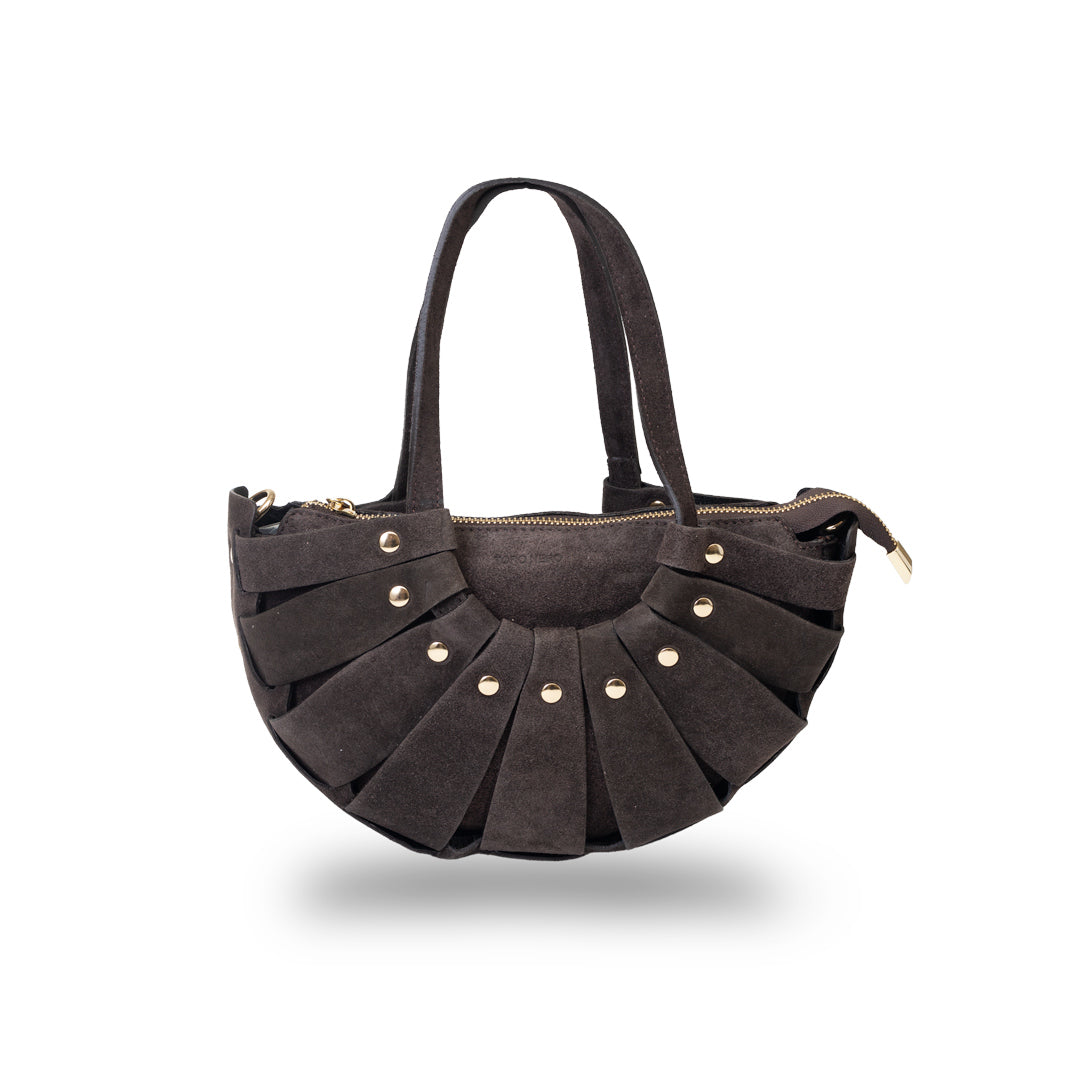 Women's dark brown genuine leather bag Ruth