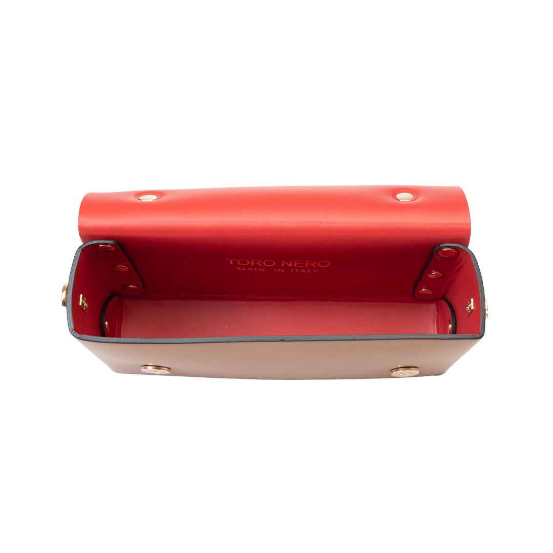Women's brown-black genuine leather bag Natalia