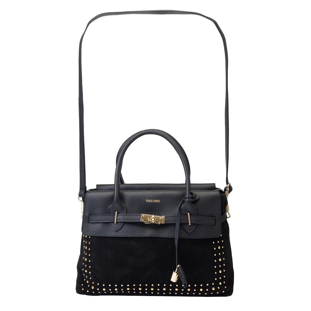 Women's bag made of black genuine leather Mira