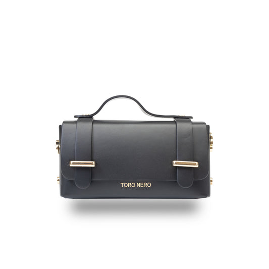 Women's bag made of black genuine leather Natalia