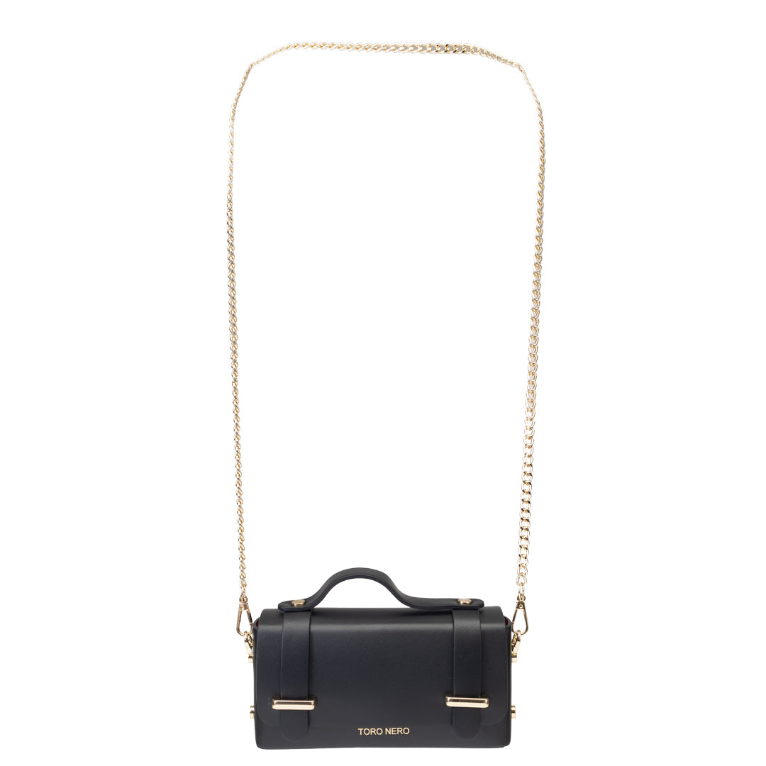 Women's bag made of black genuine leather Natalia