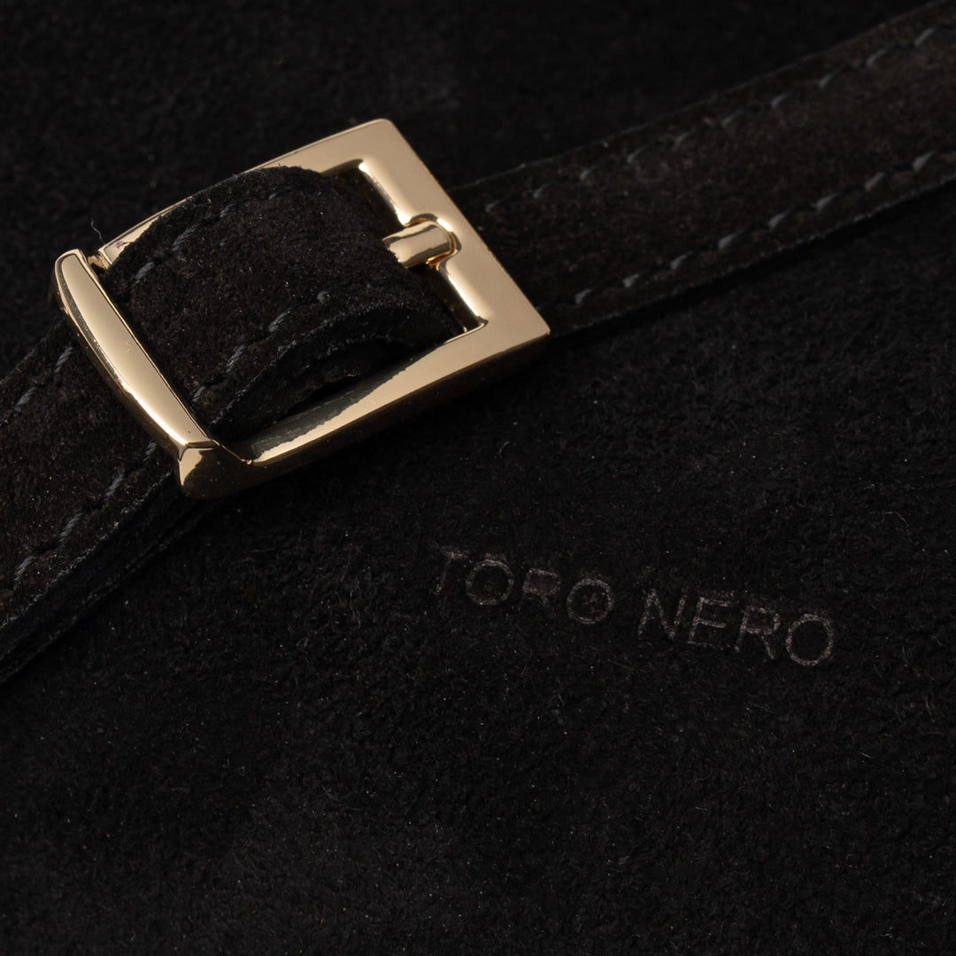 Women's black genuine leather bag Renata