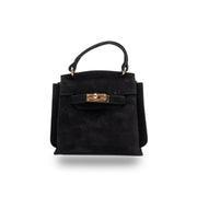 Women's black genuine leather bag Renata