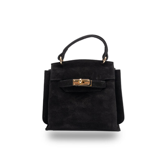 Women's black genuine leather bag Renata