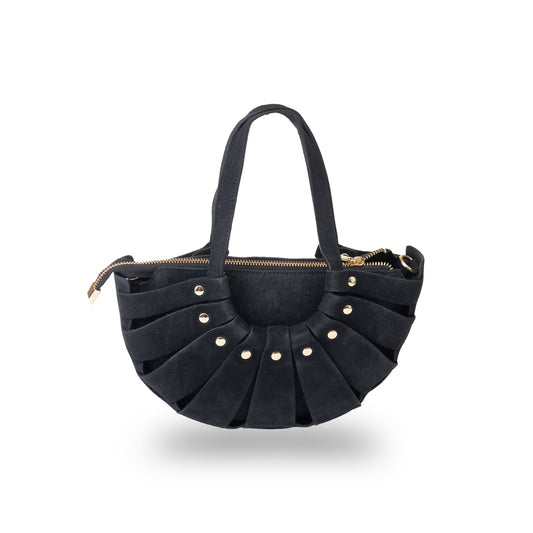 Women's bag made of black genuine leather Ruth