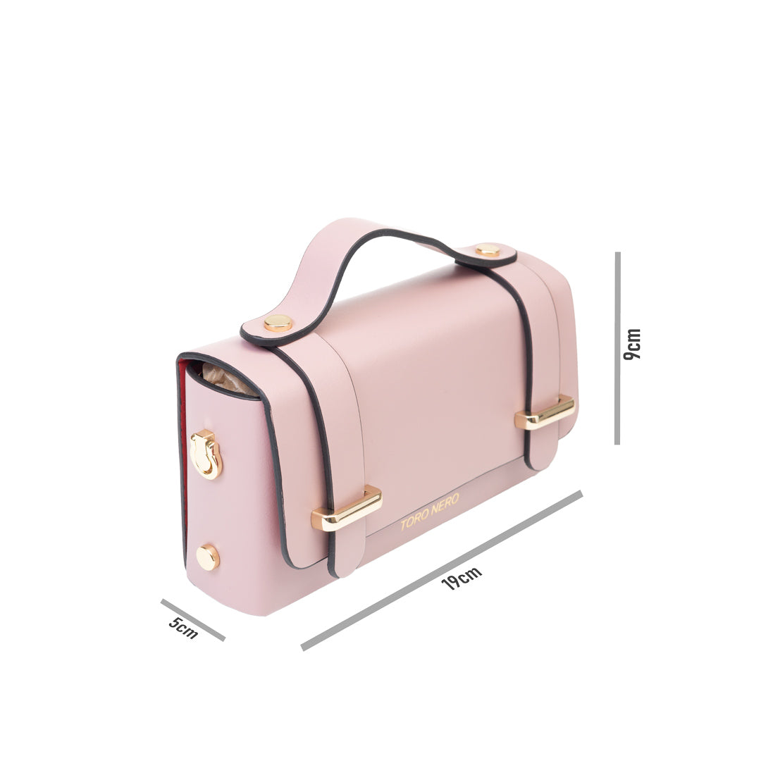 Women's pink genuine leather bag Natalia