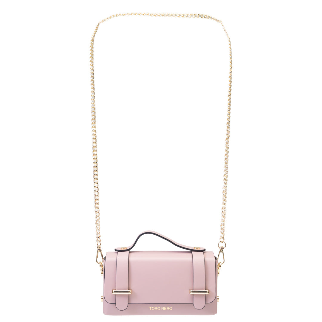 Women's pink genuine leather bag Natalia