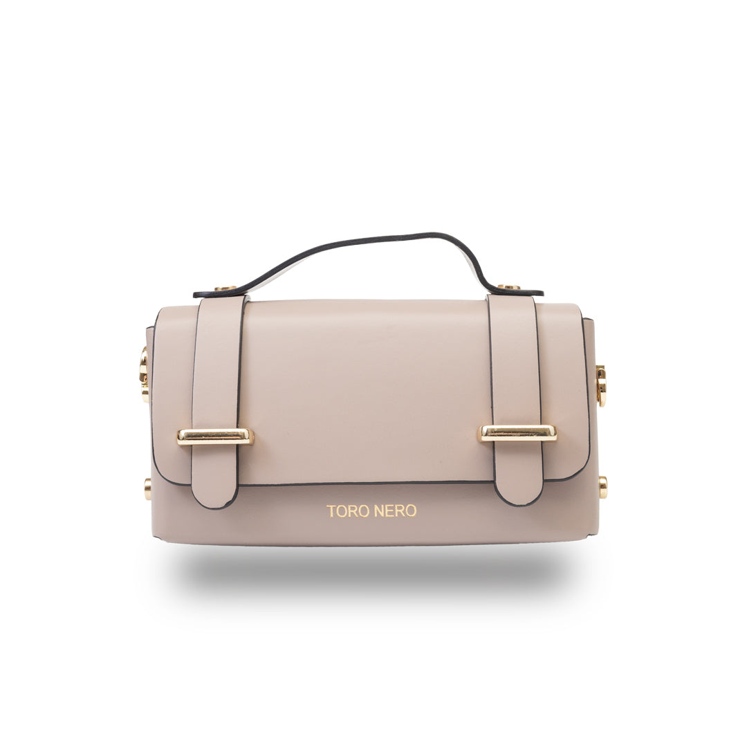 Women's pale pink genuine leather bag Natalia