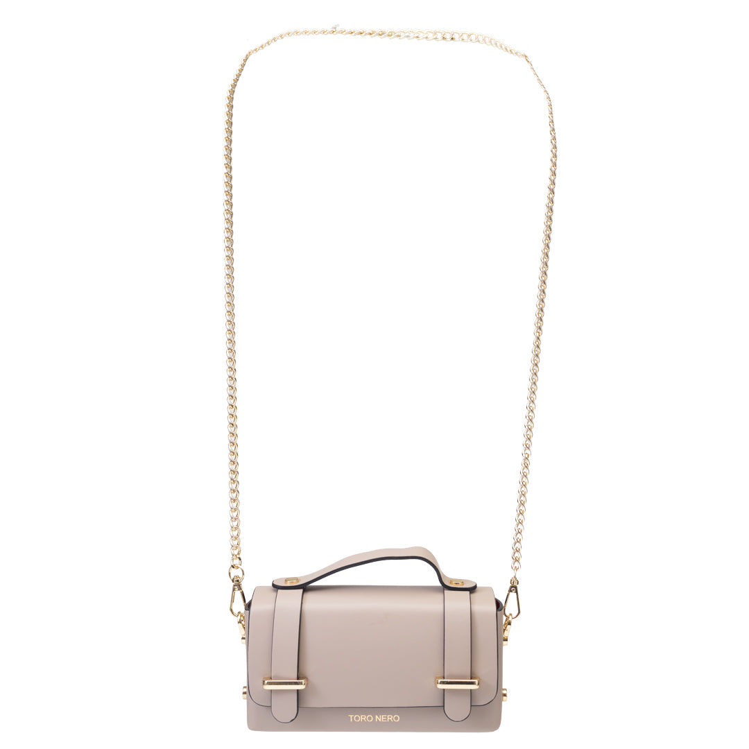 Women's pale pink genuine leather bag Natalia