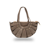 Women's bag made of natural taupe leather Ruth