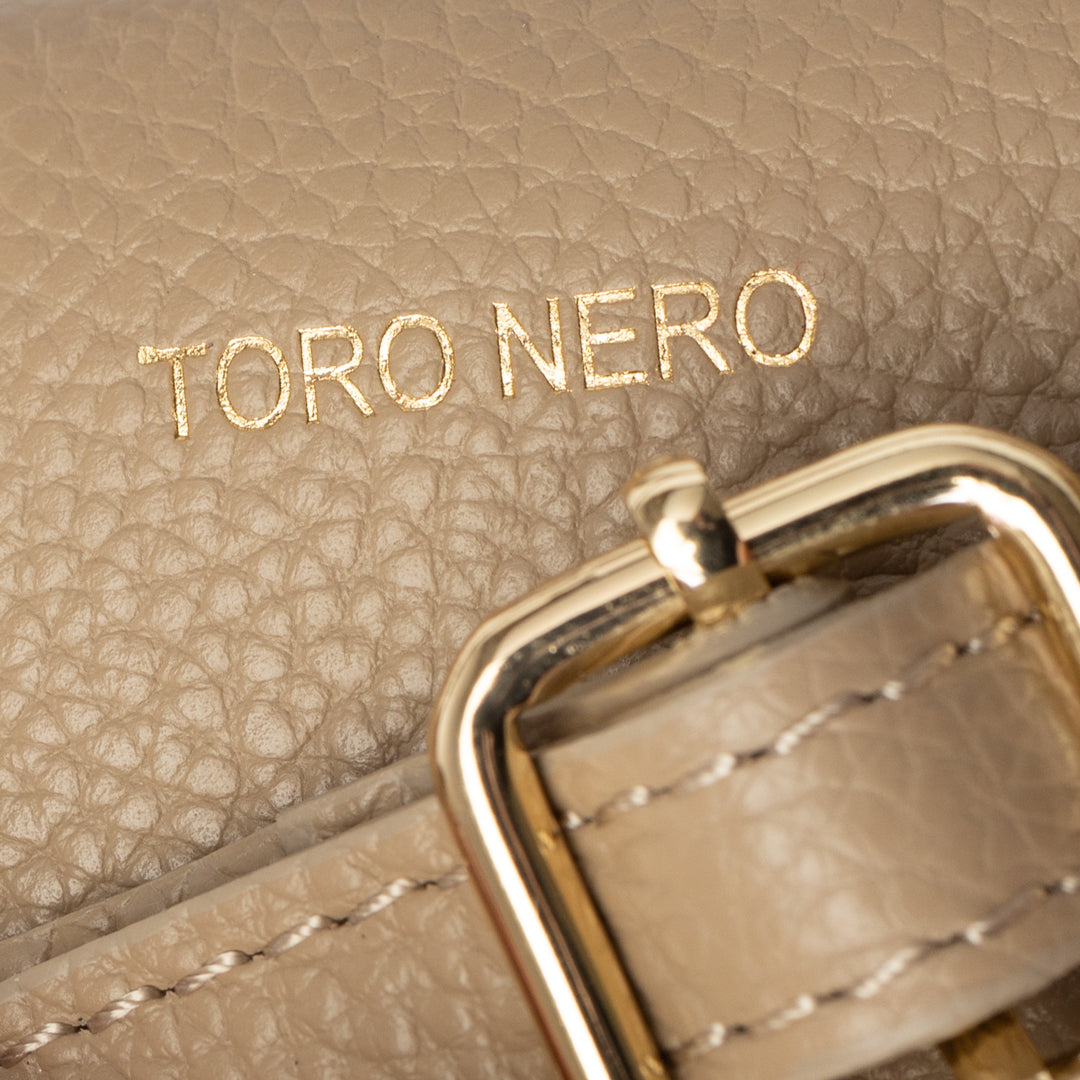 Women's bag made of light taupe natural leather Mira
