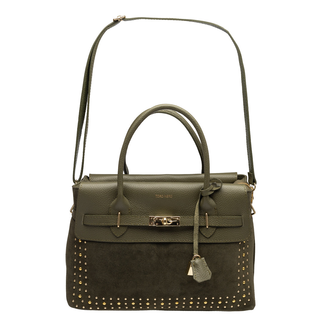 Women's bag made of green genuine leather Armi Mira 