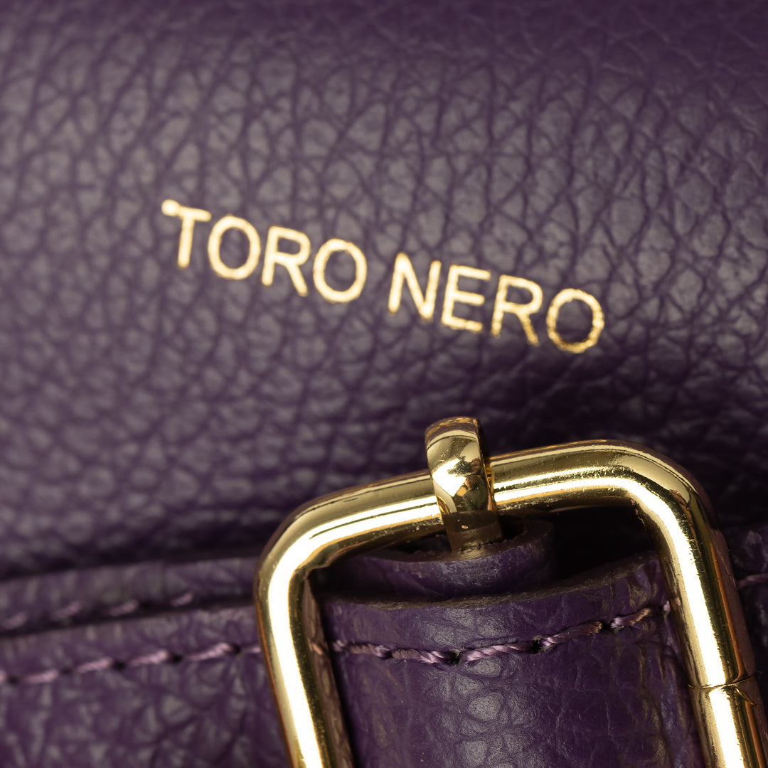Women's bag made of purple genuine leather Mira