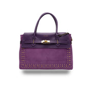 Women's bag made of purple genuine leather Mira