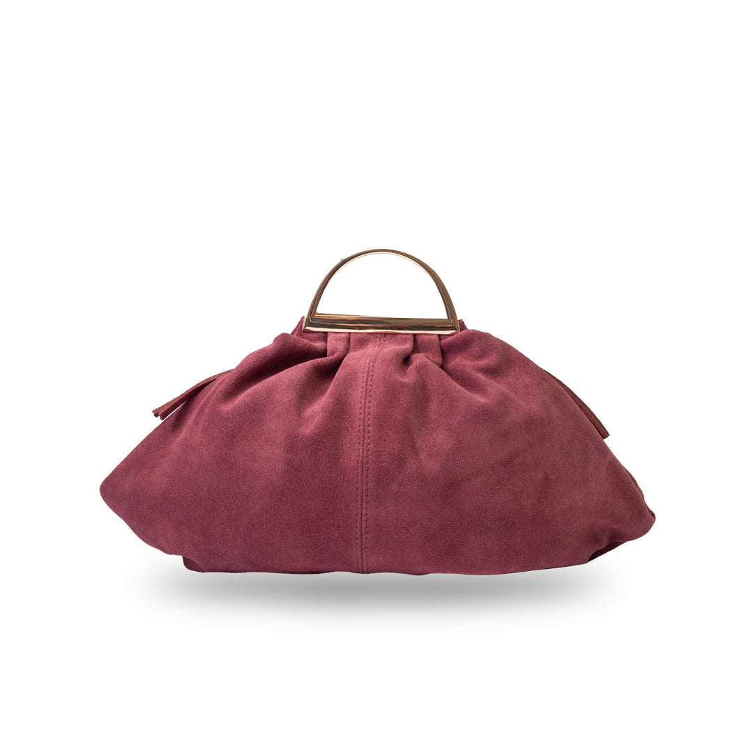 Women's burgundy genuine leather bag Monica