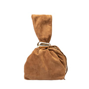 Women's bag made of natural suede leather, brown Eliza