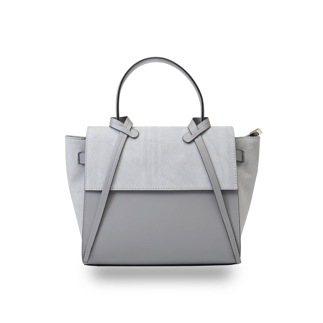 Women's bag made of natural gray suede leather Erika 