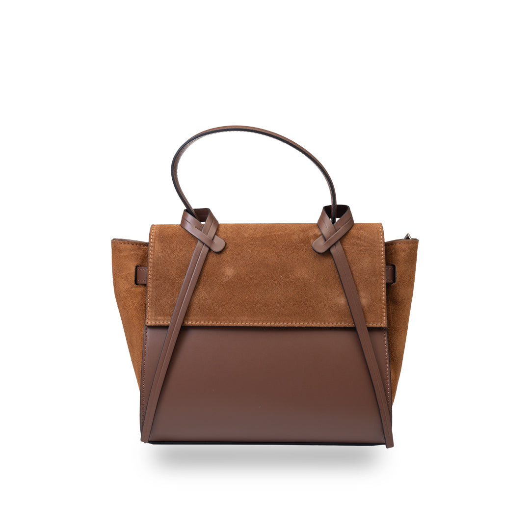 Women's bag made of genuine leather, brown-brown Erika