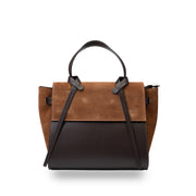 Women's bag made of genuine leather, dark brown Erika