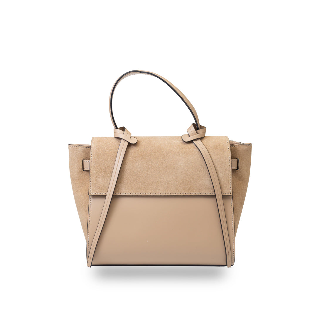 Women's bag made of natural suede taupe Erika