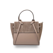 Women's bag made of natural suede, dark taupe Erika