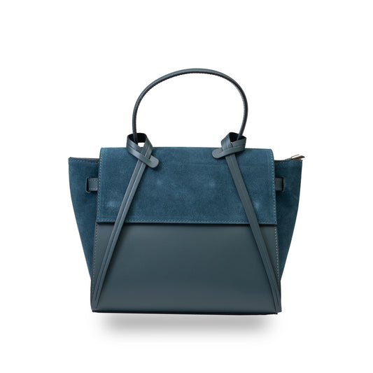 Erika petrol green natural suede women's bag